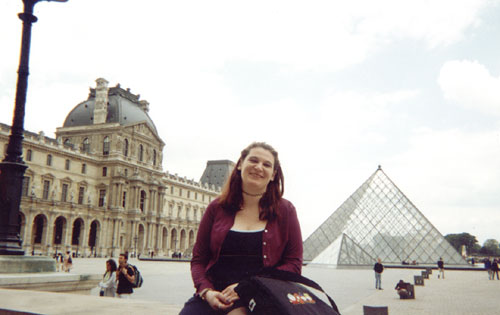 [The glass dome at outside the Louvre]